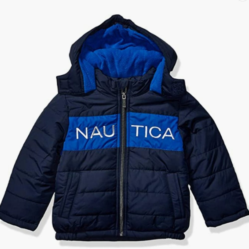 NWT Nautica Boys Hooded Puffer Jacket